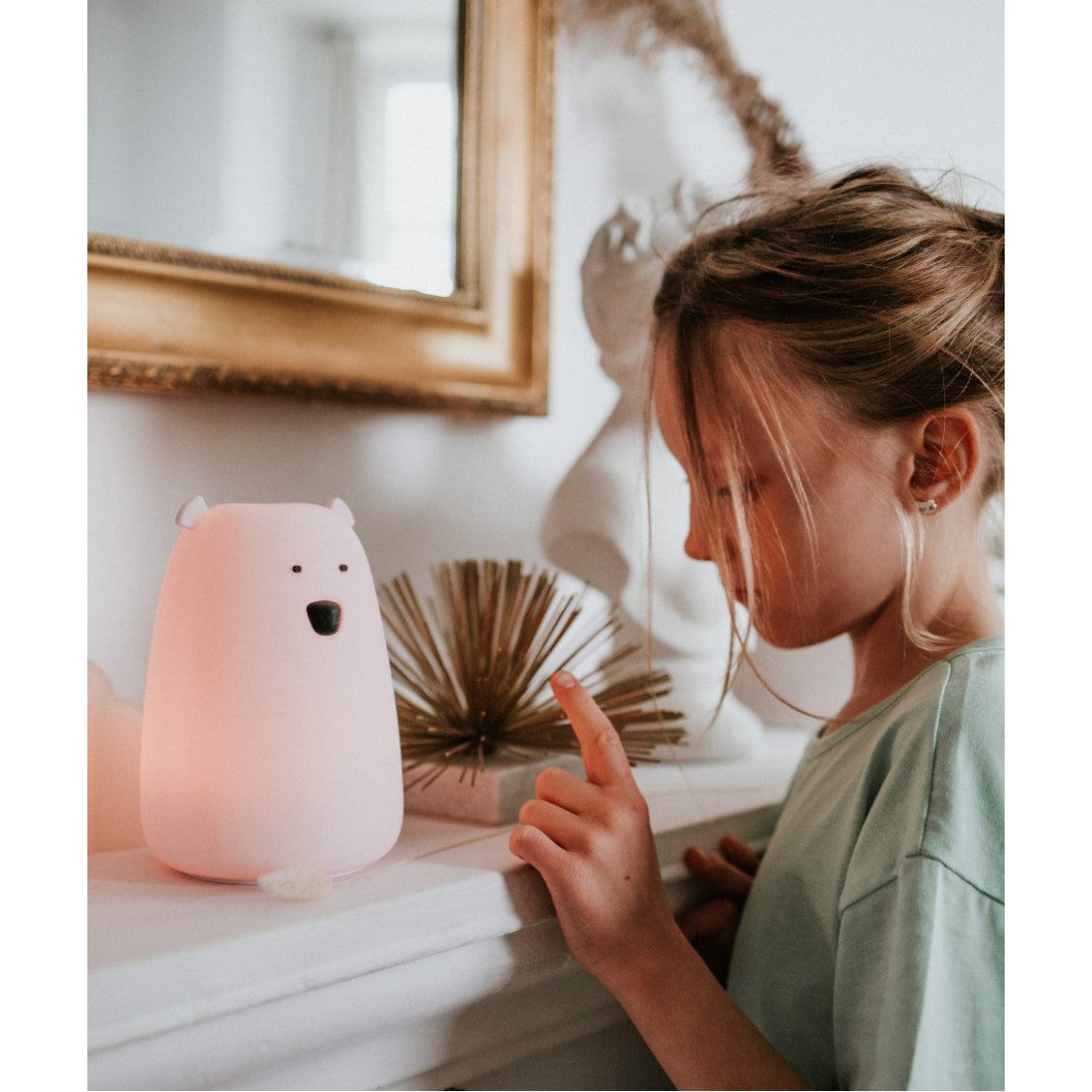 Lampka nocna Miś Duży Rabbit & Friends – różowa – zdjęcie 3