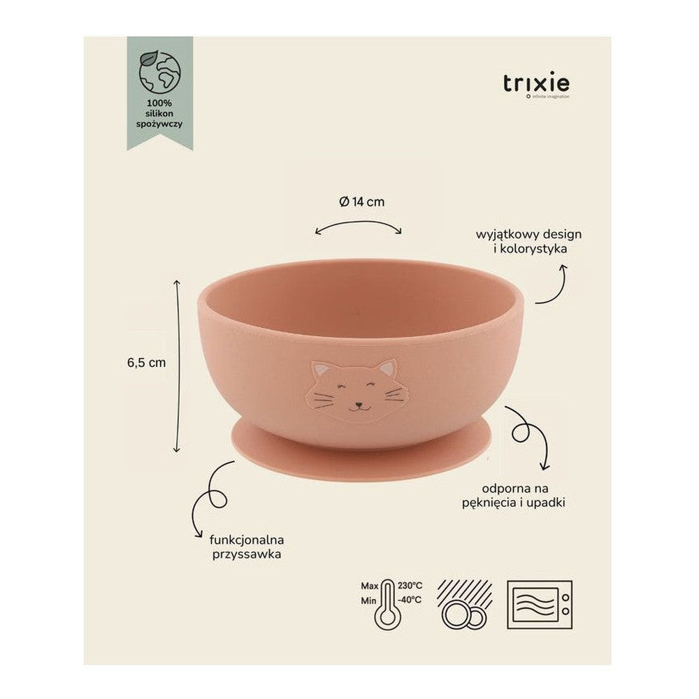 Miseczka silikonowa z przyssawką Kot Trixie – 14 × 14 × 6,5 cm – zdjęcie 2