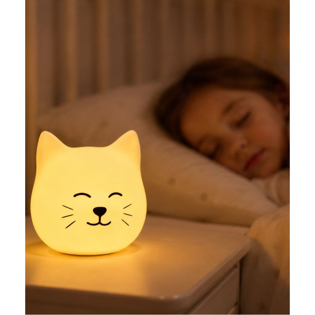 Lampka nocna stojąca Kot MOMO Rabbit & Friends – seria Moonlight Friends – zdjęcie 2