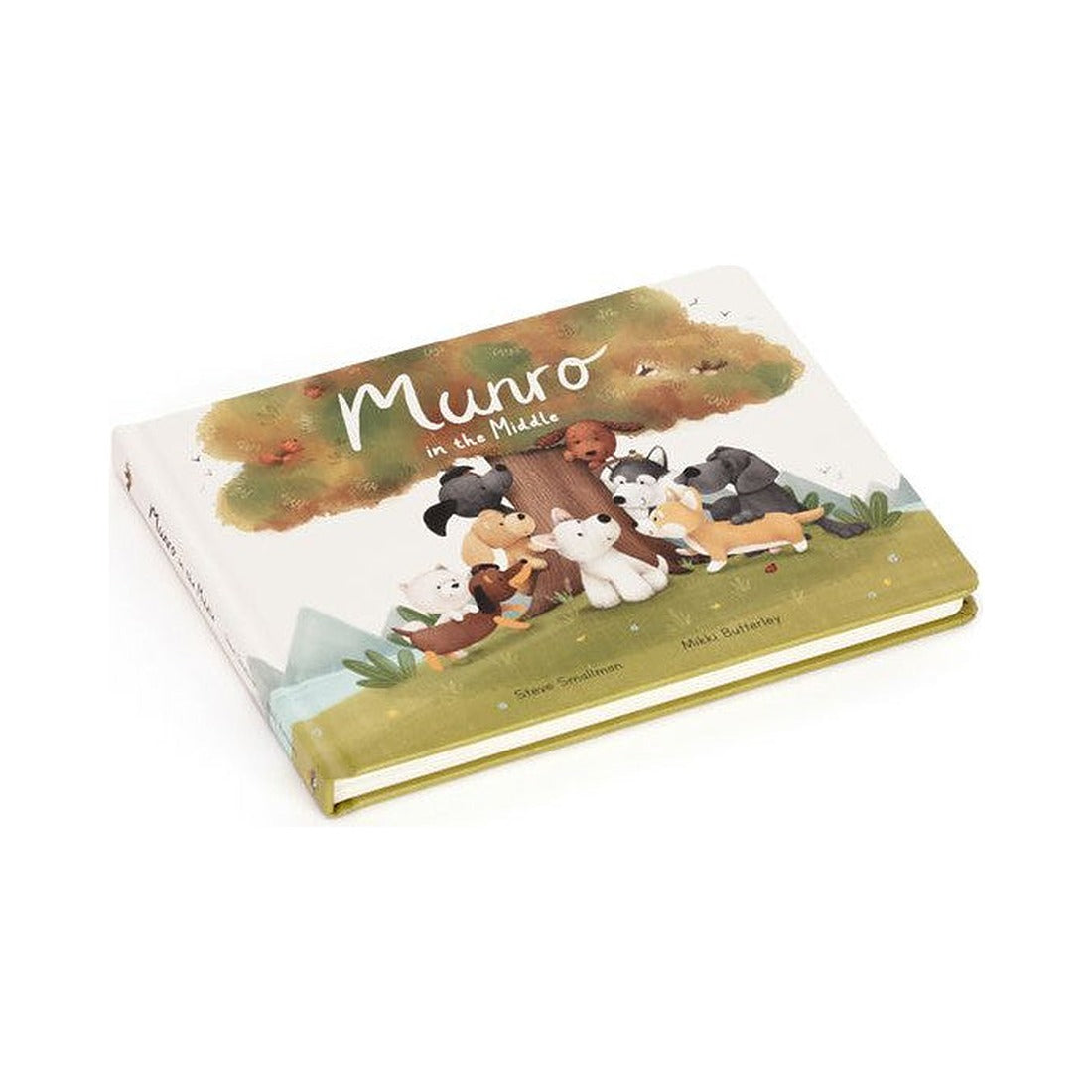 Książeczka Jellycat „Munro in the Middle” (wydanie angielskie) – okładka, widok pod kątem