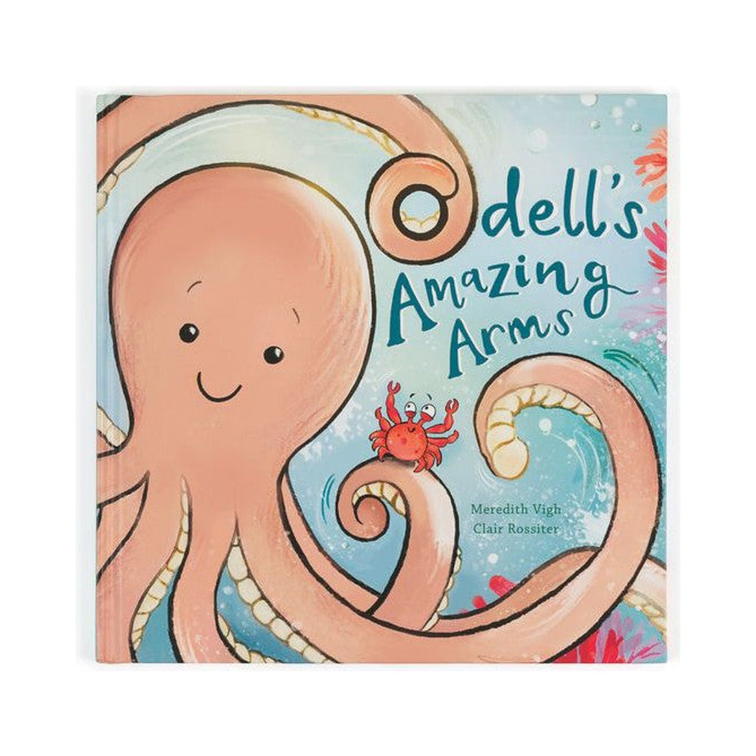 Książeczka Jellycat „Odell’s Amazing Arms” – okładka z przodu