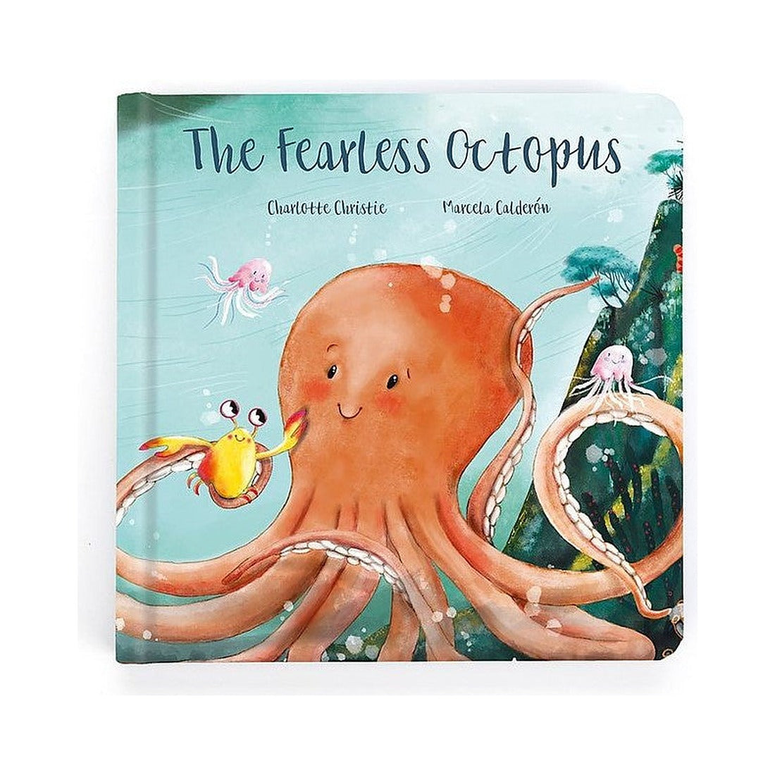 Książeczka Jellycat „The Fearless Octopus” (wydanie angielskie) – okładka z tytułem „The Fearless Octopus”