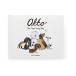 Książeczka Jellycat „Otto the Loyal Long Dog” (wydanie angielskie) – okładka z jamnikiem Otto i psimi przyjaciółmi