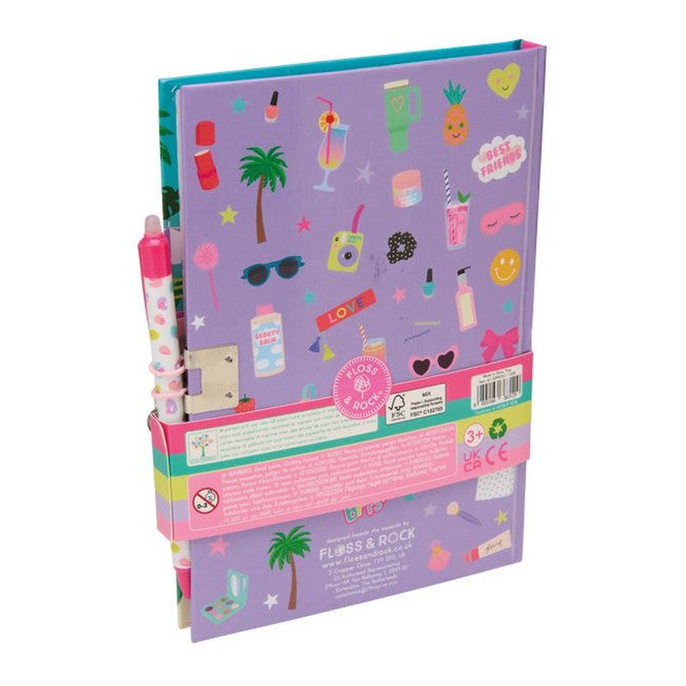 Pamiętniki z kłódką i wymazywalnym długopisem Fashion Friends Floss & Rock – 3 szt. – zdjęcie 6