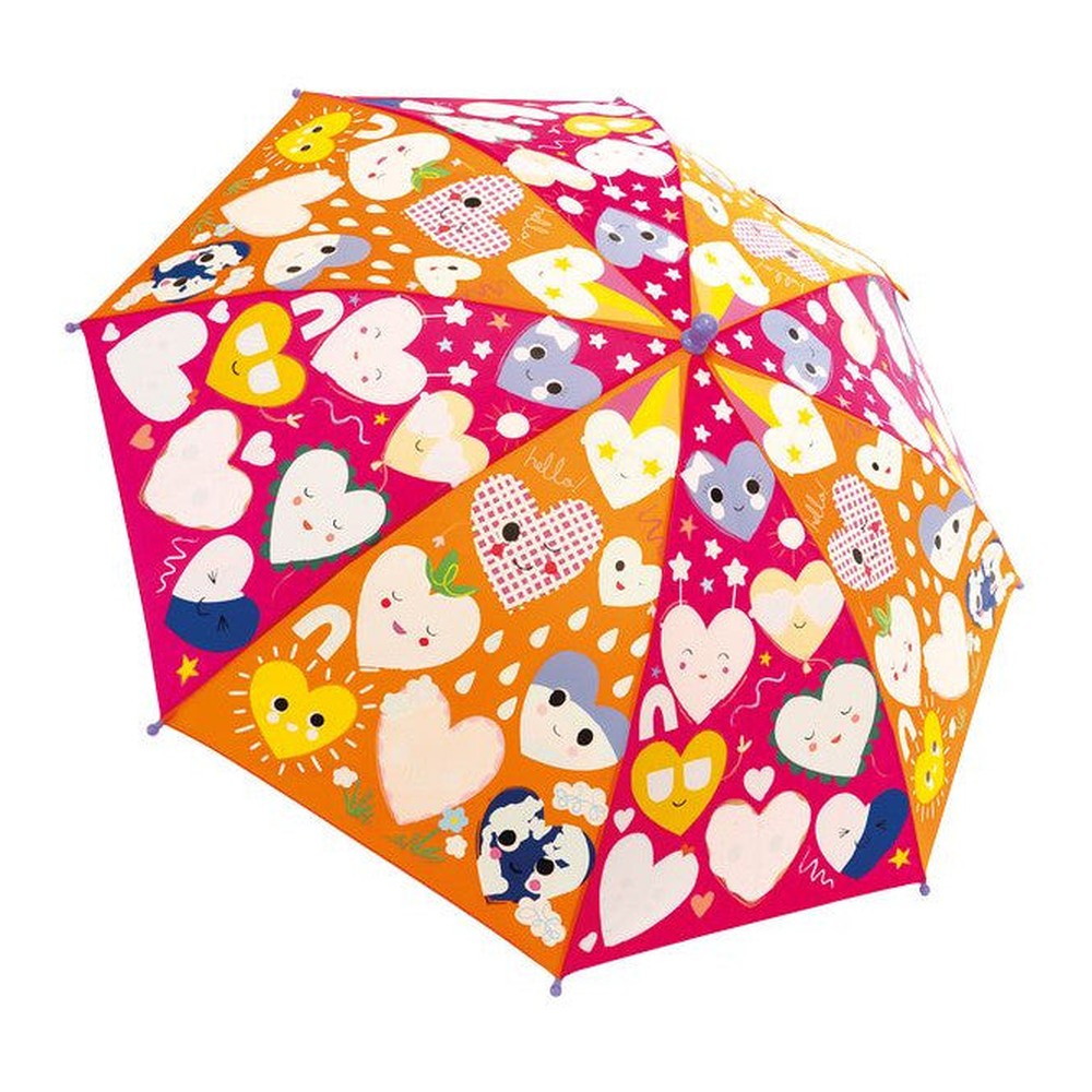 Parasolka 6+ zmieniająca kolory Floss & Rock – Serca, 80 cm – zdjęcie 2