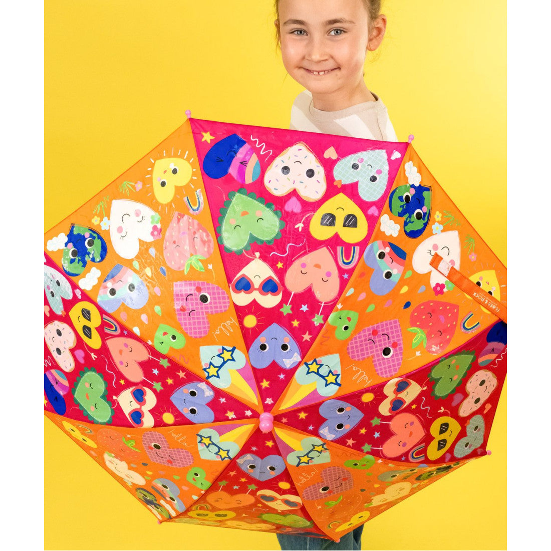 Parasolka 6+ zmieniająca kolory Floss & Rock – Serca, 80 cm – zdjęcie 4