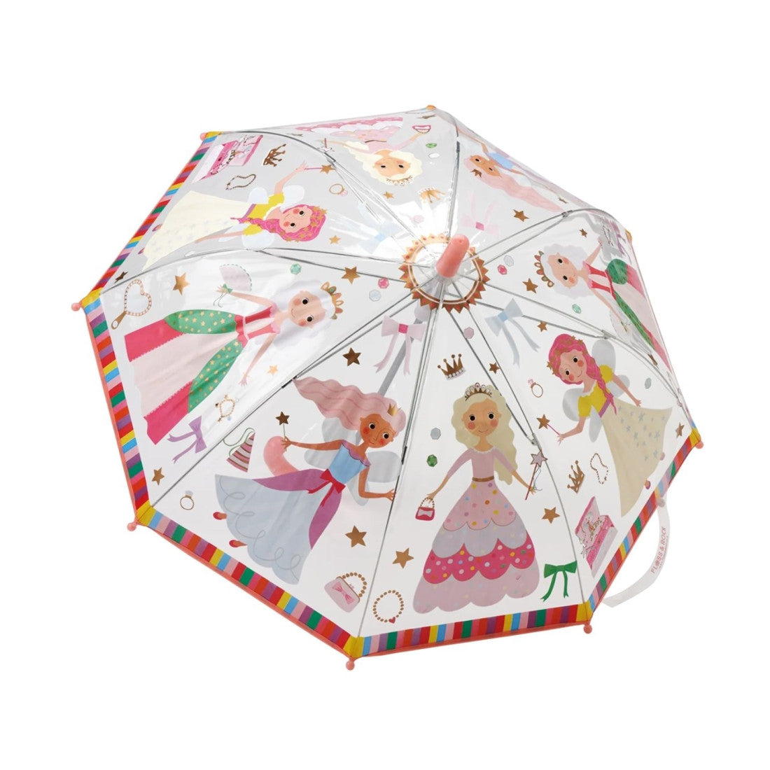 Parasolka zmieniająca kolory Księżniczki Floss & Rock – przezroczysta, 70 cm – zdjęcie 2