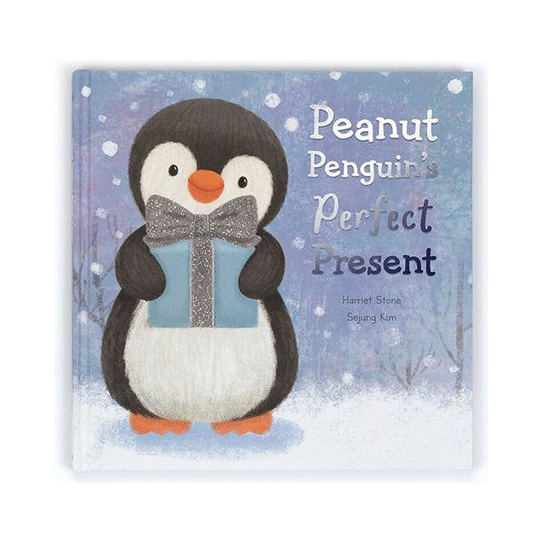 Książeczka Jellycat „Peanut Penguin’s Perfect Present” – okładka z przodu