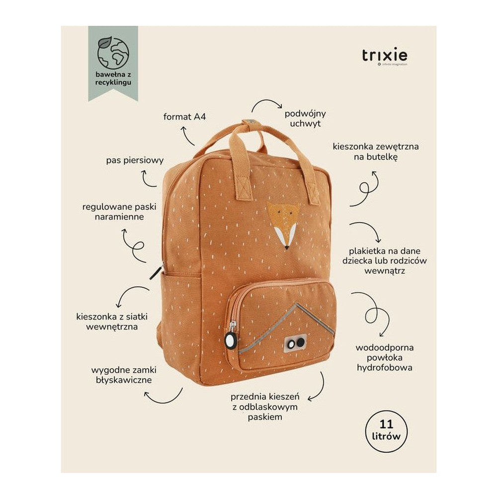 Plecak dziecięcy duży Lis Trixie – 34 × 27 × 12 cm, 11 l – zdjęcie 5