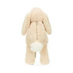 Plecak Jellycat – Króliczek Słodziak 43 cm, widok z tyłu z zamkiem i ogonkiem
