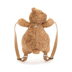 Plecak Jellycat – Miś Bartłomiej 31 cm, widok z tyłu z zamkiem