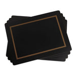 Podkładki korkowe Black Classic Pimpernel – czarne, duże, pod talerze, 4 szt.