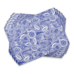 Podkładki korkowe Blue Room Pimpernel – niebieskie słoneczniki, 6 szt., 30,5 × 23 cm