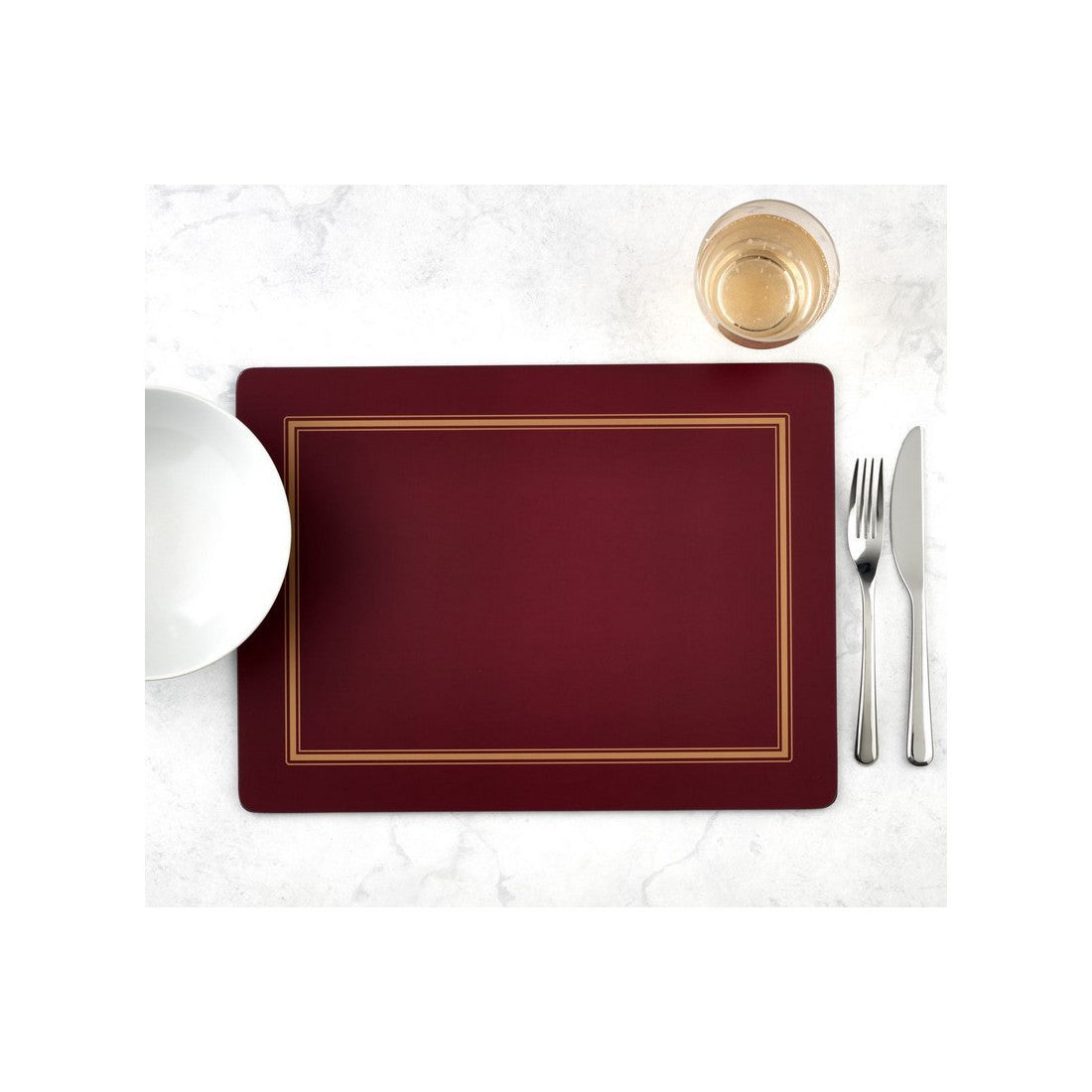 Podkładki korkowe Burgundy Classic Pimpernel – burgundowe, duże, pod talerze, 4 szt. – zdjęcie 3