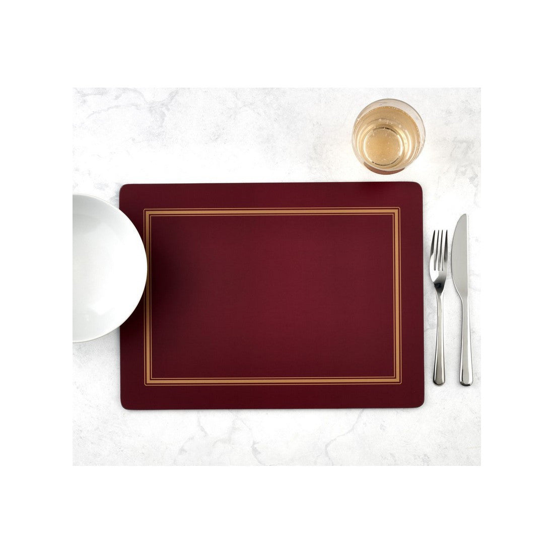 Podkładki korkowe Burgundy Classic Pimpernel – burgundowe, średnie, pod talerze, 6 szt. – zdjęcie 2