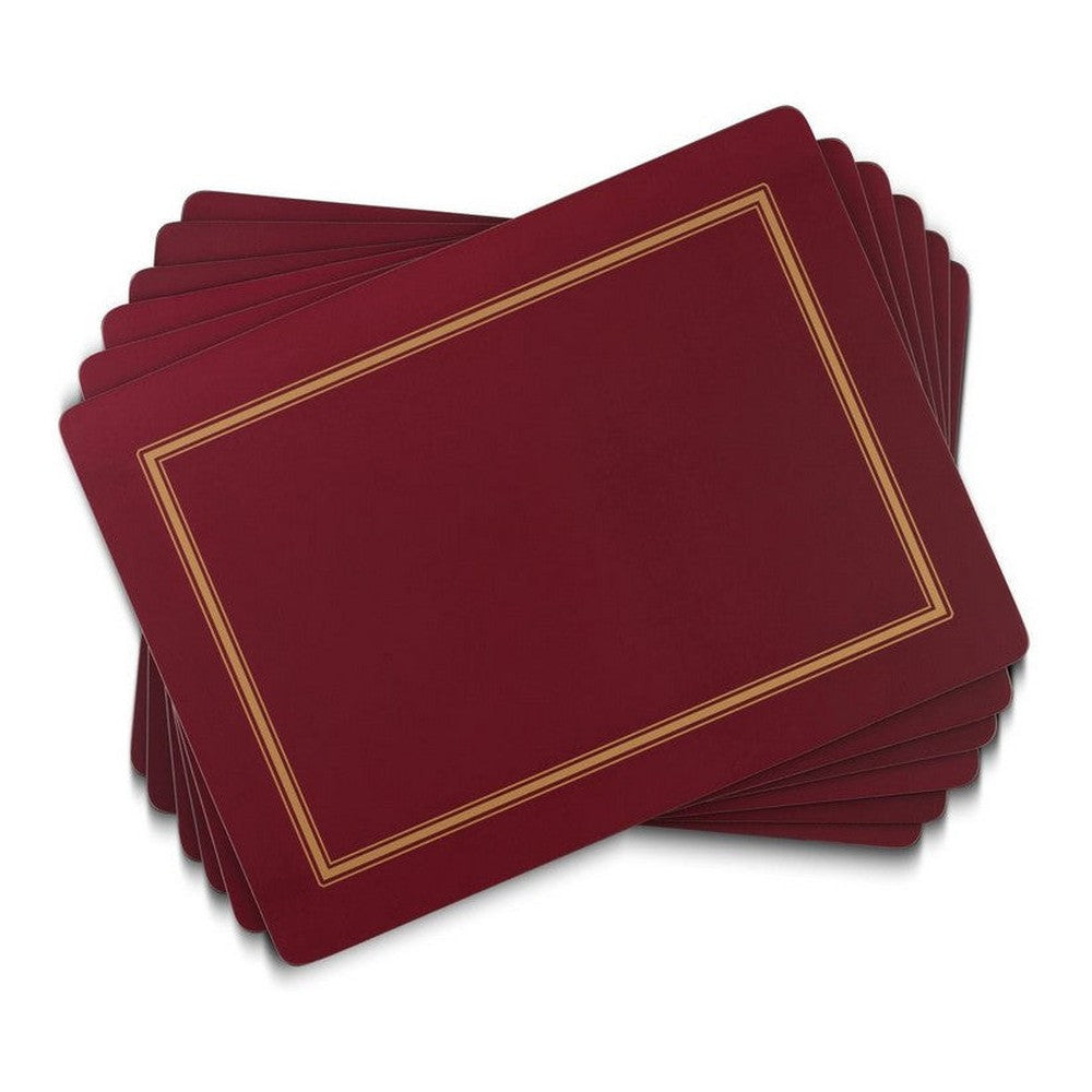 Podkładki korkowe Burgundy Classic Pimpernel – burgundowe, średnie, pod talerze, 6 szt.