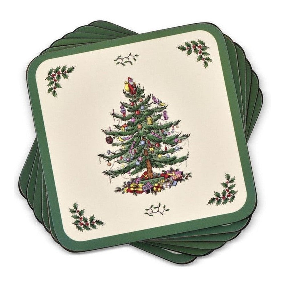 Podkładki korkowe Christmas Tree Pimpernel – świąteczna choinka, 6 szt., 10,5 cm