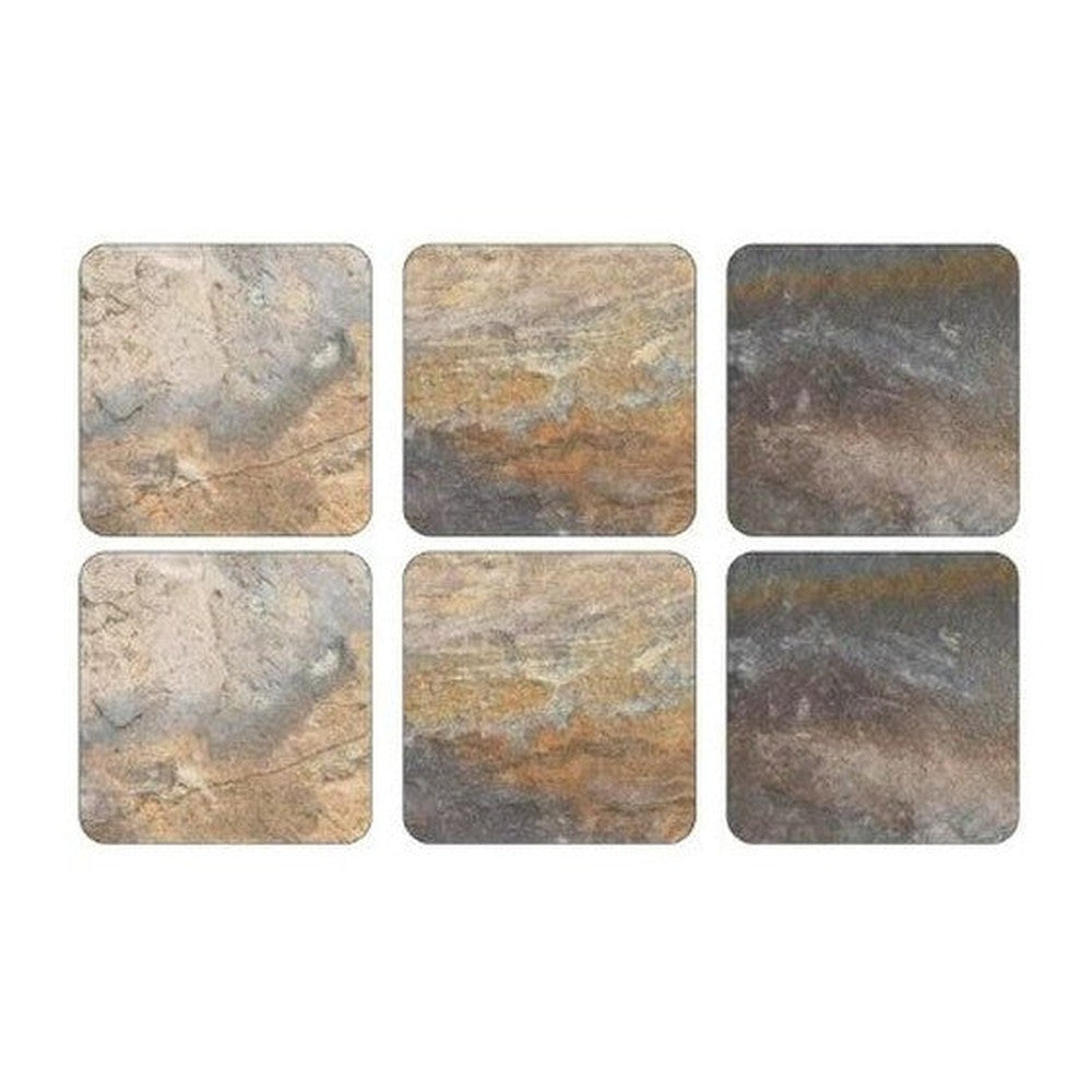 Podkładki korkowe Earth Slate Pimpernel – skała łupkowa, 6 szt., 10,5 cm