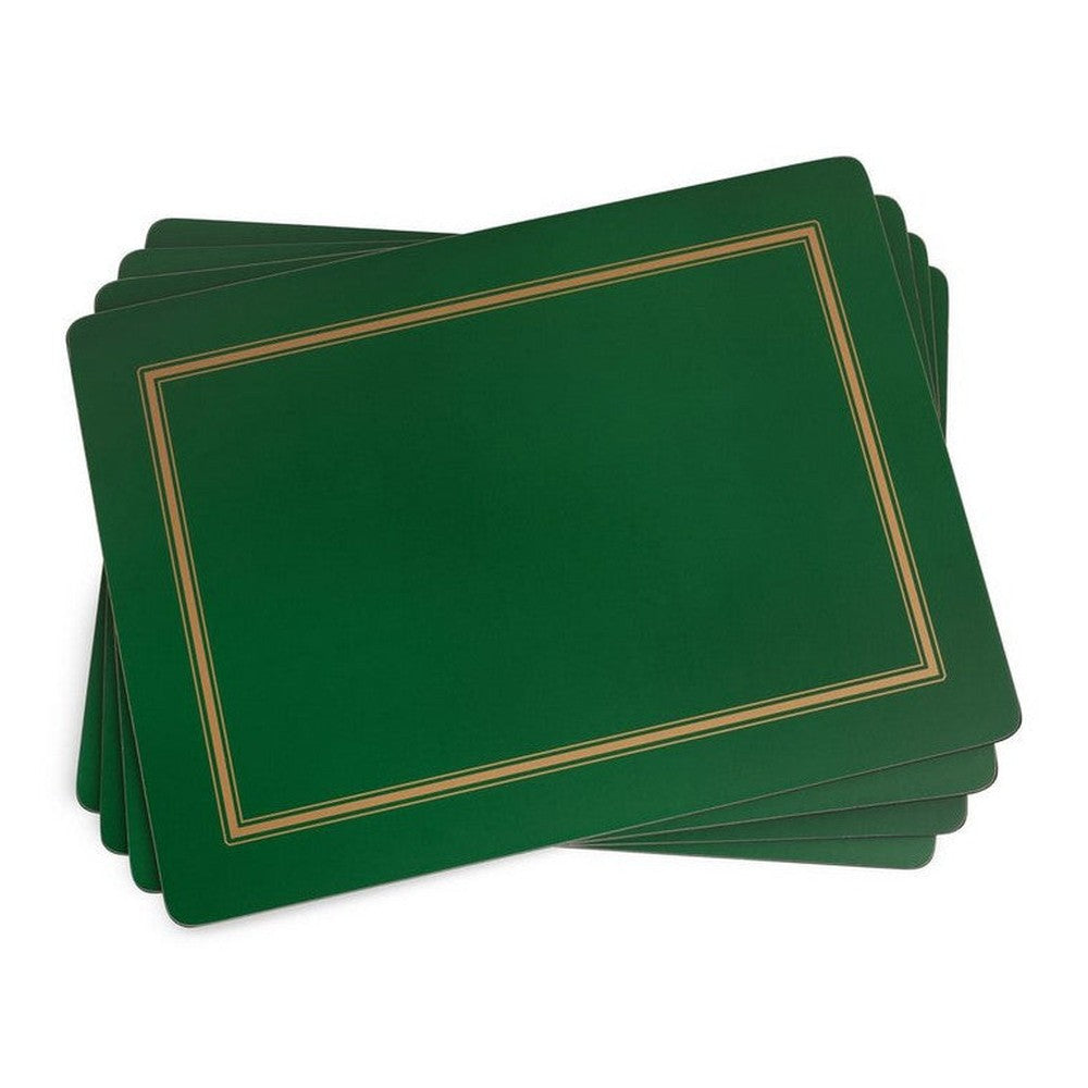 Podkładki korkowe Emerald Classic Pimpernel – szmaragdowe, duże, pod talerze, 4 szt.