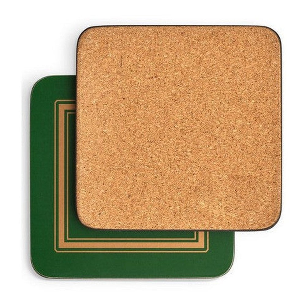 Podkładki korkowe Emerald Classic Pimpernel – szmaragdowe, małe, pod kubki, 6 szt. – zdjęcie 2