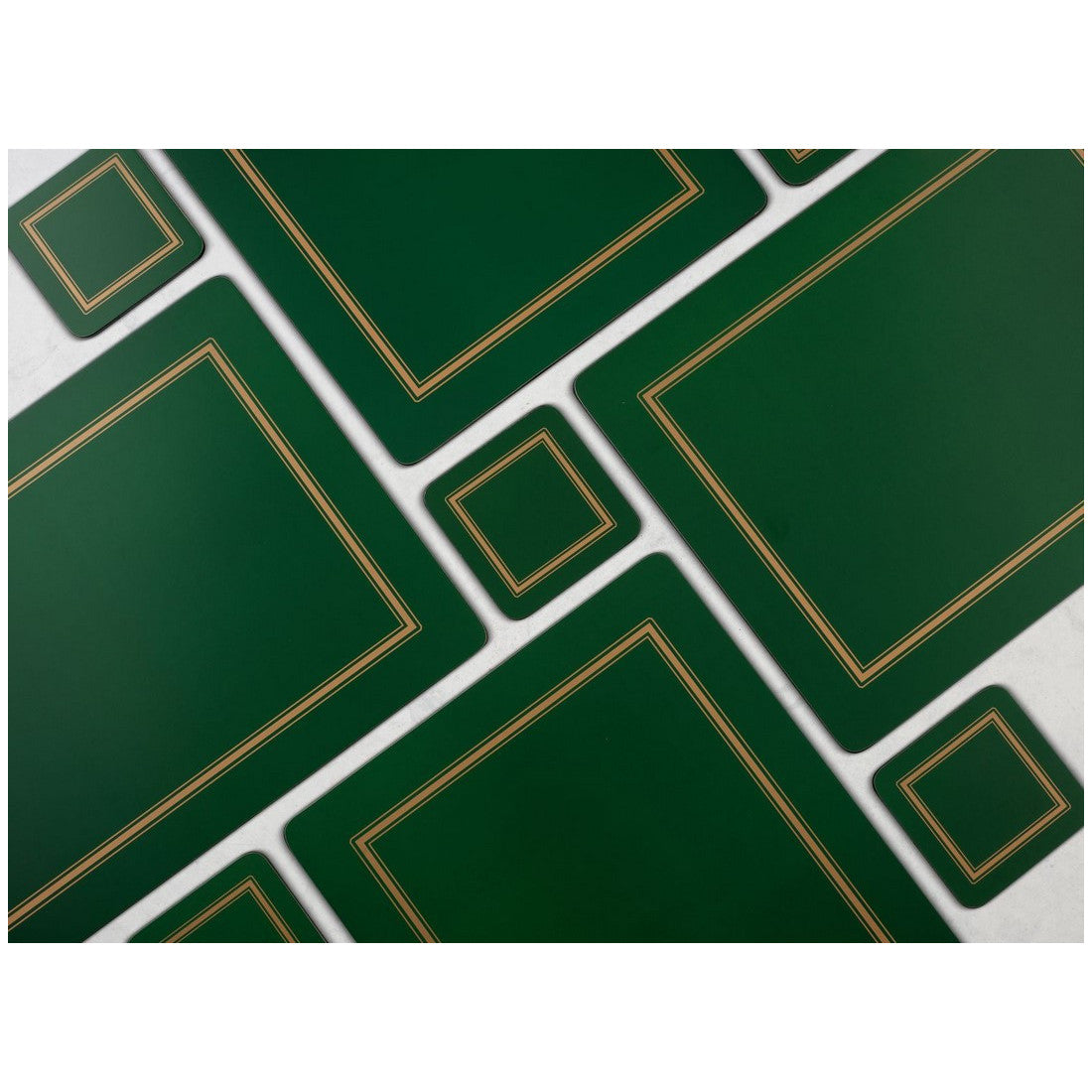 Podkładki korkowe Emerald Classic Pimpernel – szmaragdowe, średnie, pod talerze, 6 szt. – zdjęcie 2
