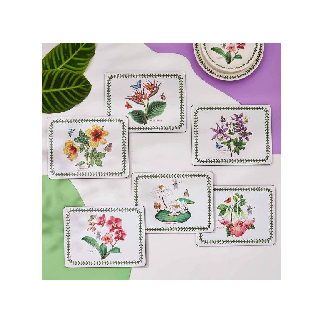 Podkładki korkowe Exotic Botanic Pimpernel – egzotyczny ogród, 6 szt., 30,5 × 23 cm – zdjęcie 3