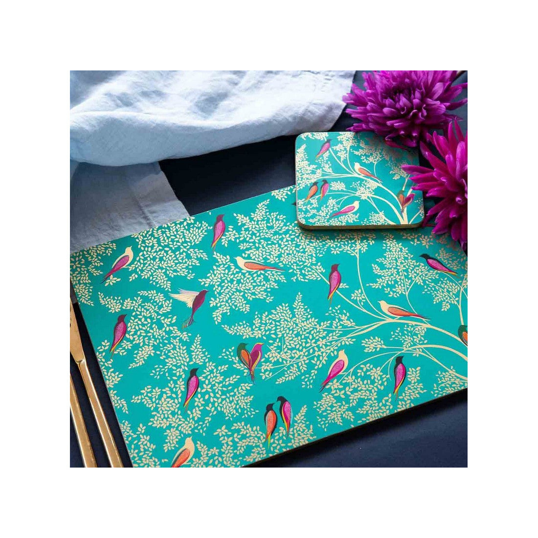 Podkładki korkowe Green Birds Pimpernel – zaczarowany ogród, zielone, 4 szt., 40 × 30 cm – zdjęcie 3