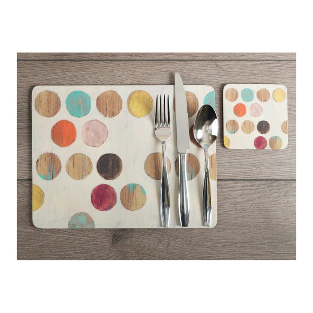 Podkładki korkowe Kropki Retro Kitchen Craft – duże, pod talerze, 4 szt. – zdjęcie 2