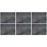 Podkładki korkowe Midnight Slate Pimpernel – skała łupkowa nocą, 6 szt., 30,5 × 23 cm