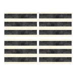 Podkładki korkowe Mono Stripe Pimpernel – czarno-białe, duże, pod talerze, 4 szt.