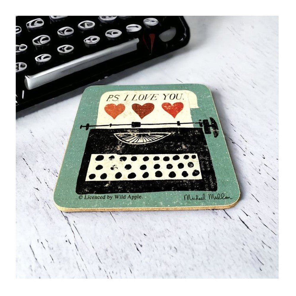 Podkładki korkowe Ps. I Love You Kitchen Craft – turkusowe, zestaw 10 szt. – zdjęcie 2