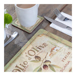 Podkładki korkowe Toskania Kitchen Craft – duże, oliwkowe, 4 szt. – zdjęcie 3