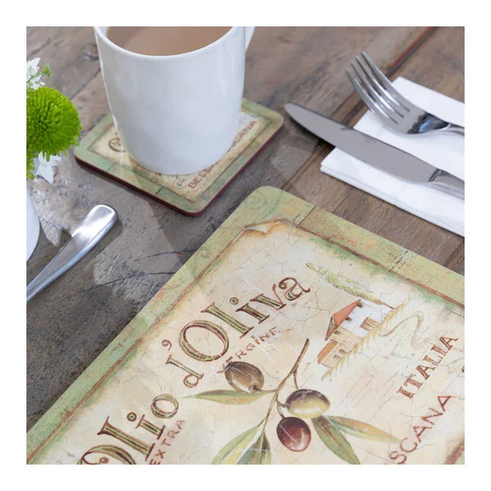 Podkładki korkowe Toskania Kitchen Craft – duże, oliwkowe, 4 szt. – zdjęcie 3