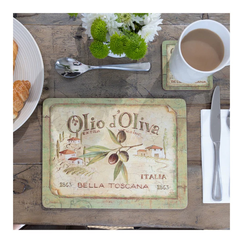 Podkładki korkowe Toskania Kitchen Craft – duże, oliwkowe, 4 szt. – zdjęcie 4