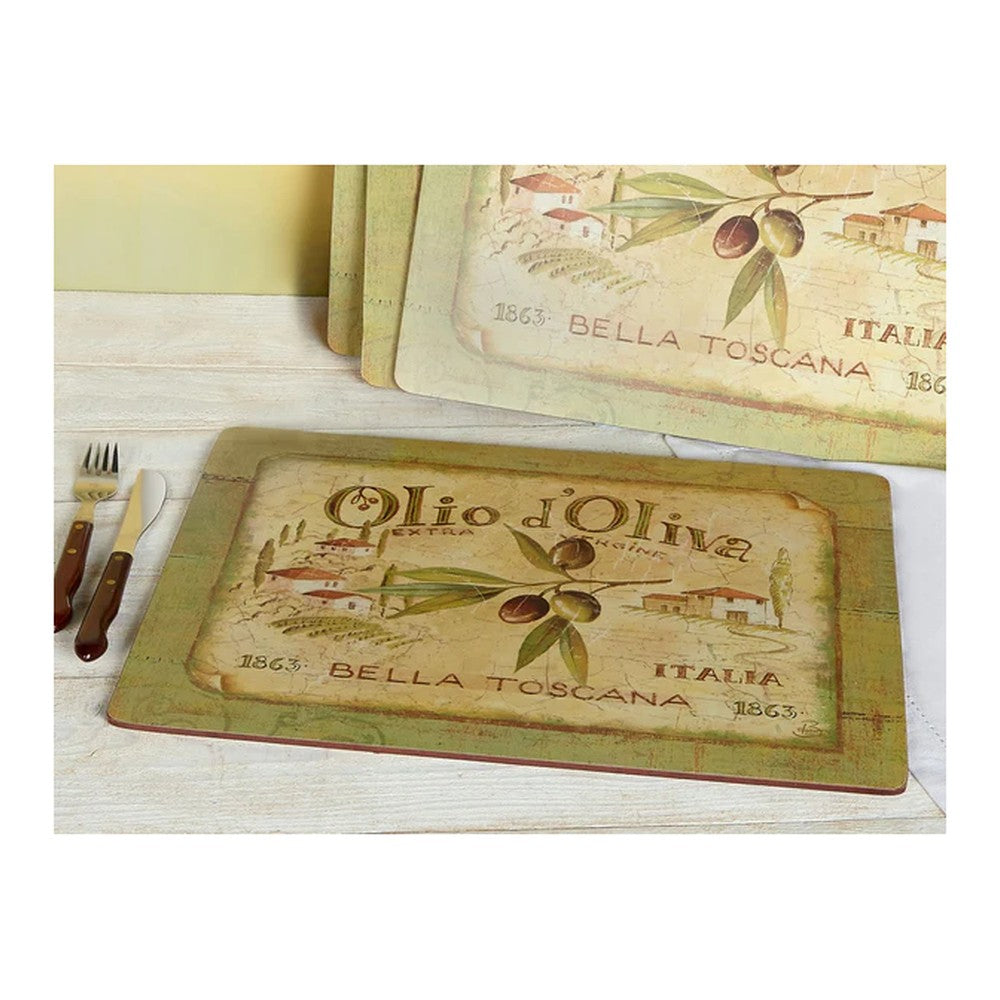 Podkładki korkowe Toskania Kitchen Craft – duże, oliwkowe, 4 szt. – zdjęcie 6