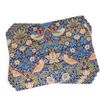 Podkładki Morris Strawberry Thief Blue Pimpernel – truskawki, 4 szt., 40 × 30 cm