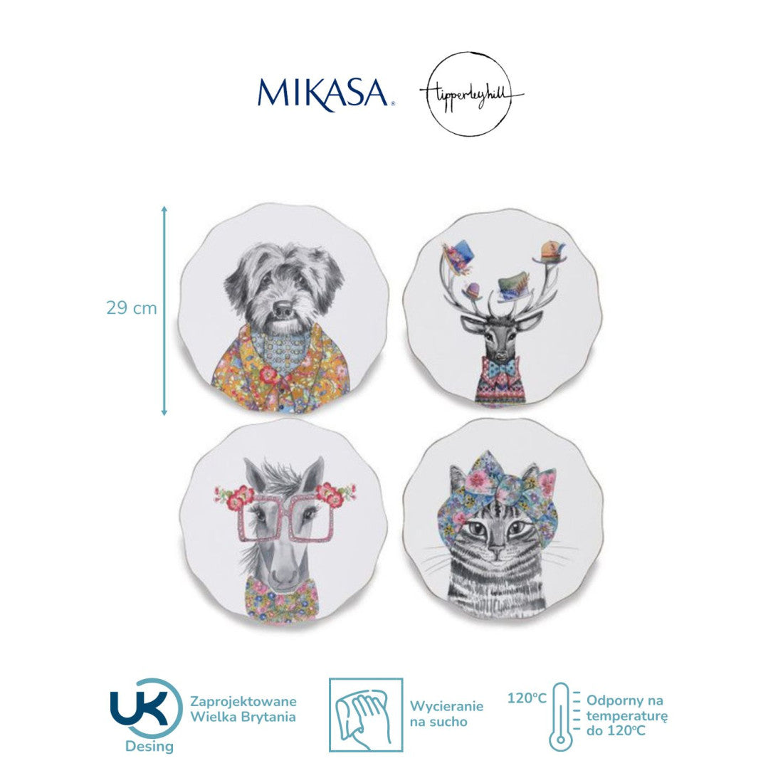 Podkładki okrągłe Tipperleyhill Mikasa – pod talerze, 29 cm, 4 szt. – zdjęcie 8