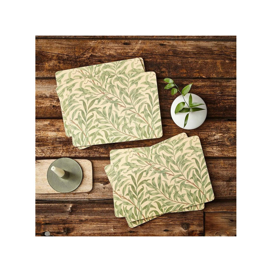 Podkładki Willow Bough Green Pimpernel – listki wierzby, 6 szt., 30,5 × 23 cm – zdjęcie 2