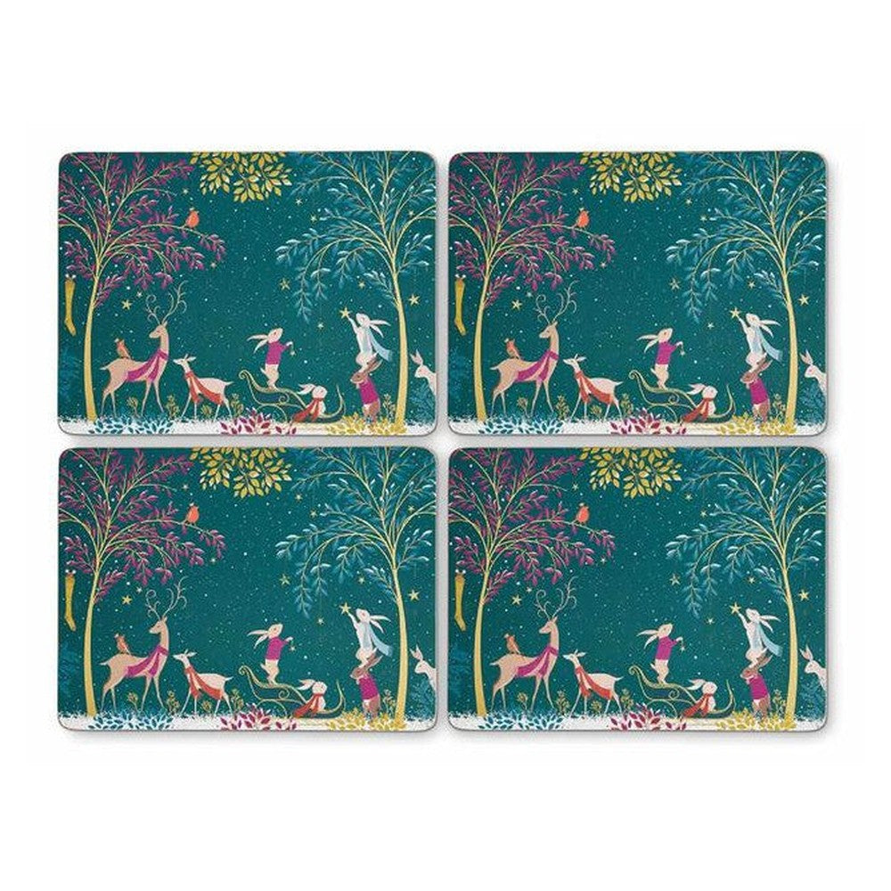 Podkładki Zima Woodland Tales Pimpernel – średnie, 4 szt.