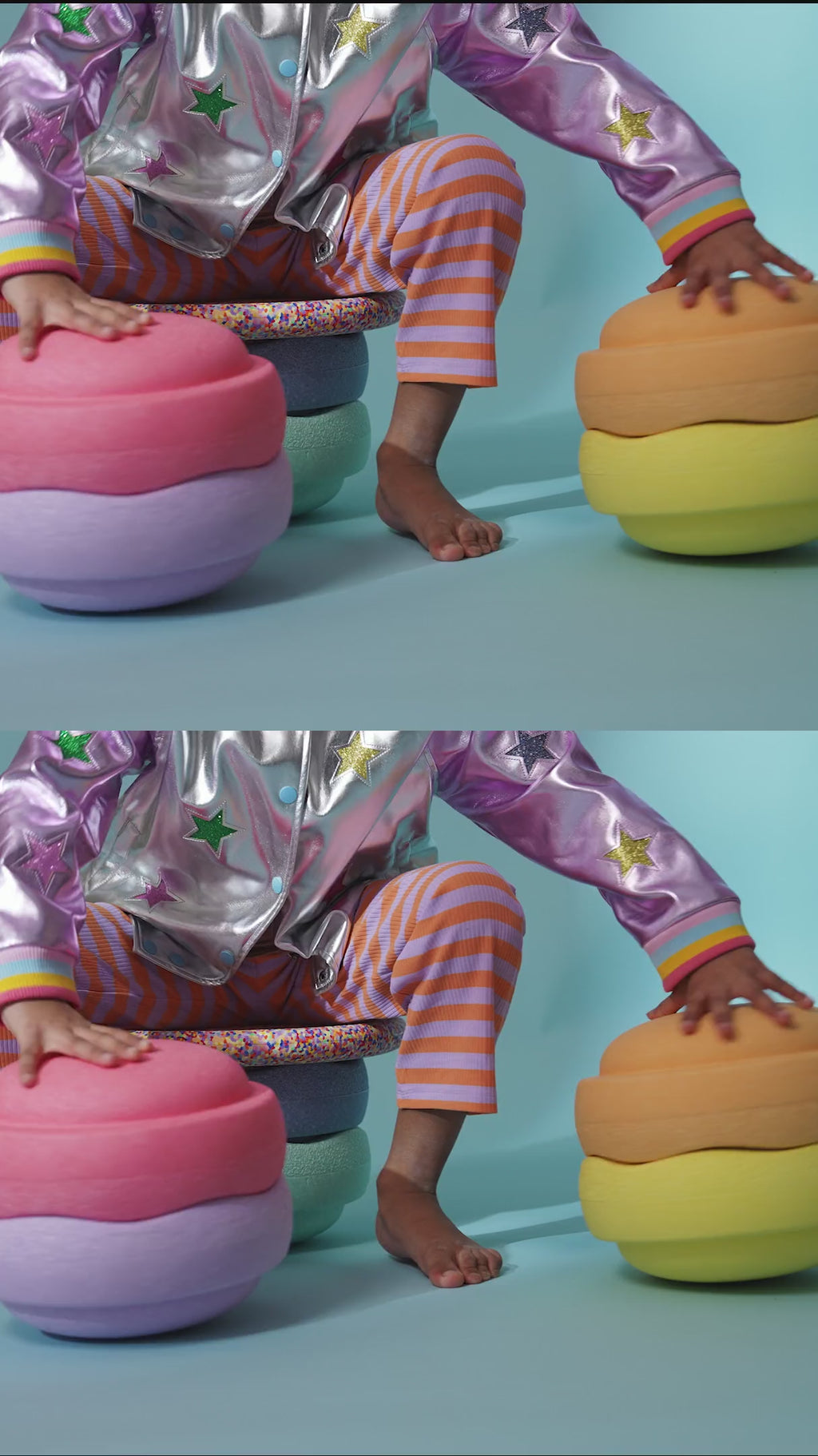 Stapelstein® Rainbow Set pastel — zabawa krążkami w domu
