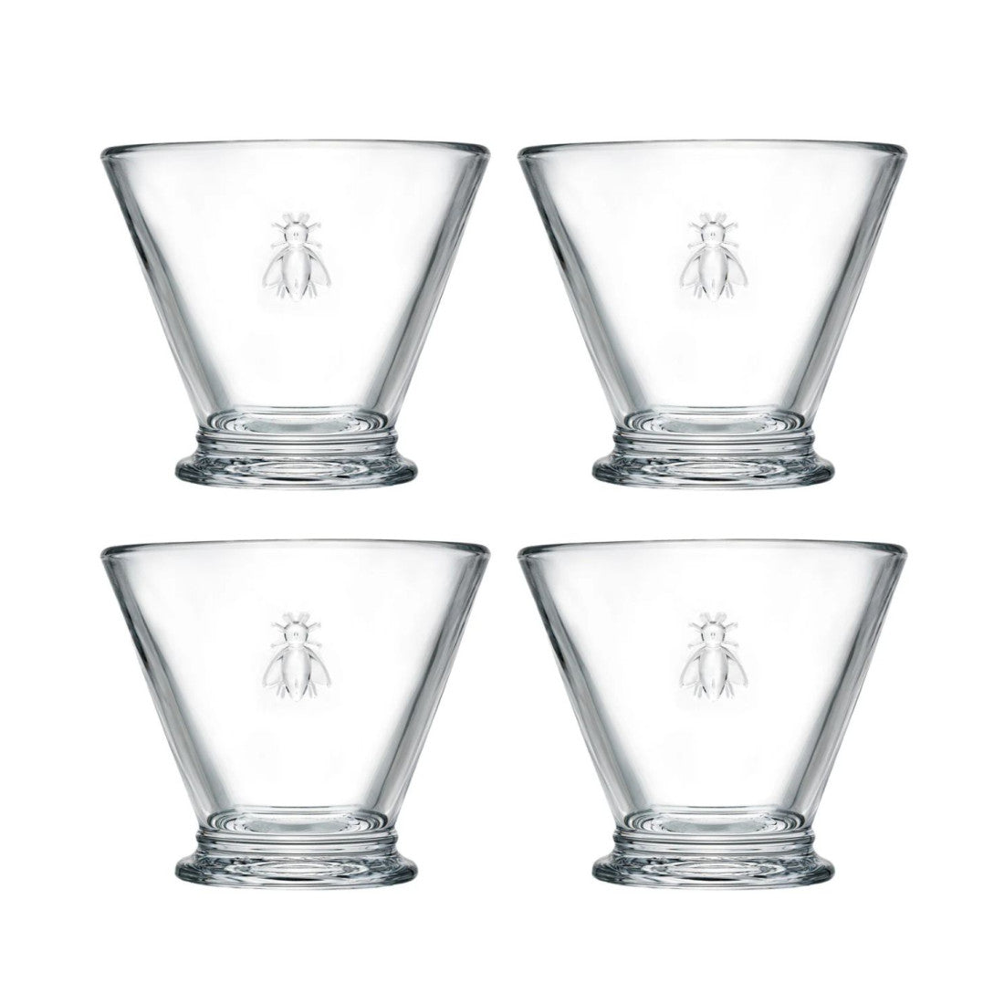 Pucharki Pszczoła – Abeille La Rochère – 4 szt., 160 ml, edycja jubileuszowa
