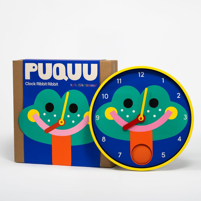 Zegar PUQUU Ribbit Ribbit zaprojektowany przez Susie Hammer