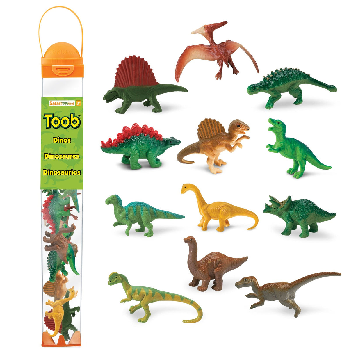 Figurki w tubie Safari Ltd – Dinozaury, 12 szt.