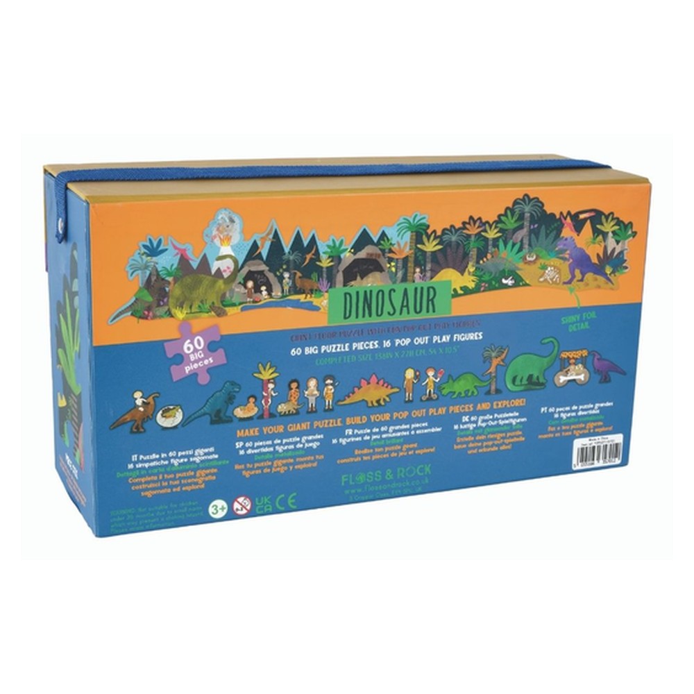 Puzzle Dinozaury Floss & Rock – 60 elementów z 16 figurkami – zdjęcie 4