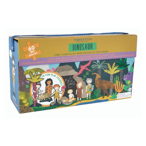 Puzzle Dinozaury Floss & Rock – 60 elementów i 16 figurek