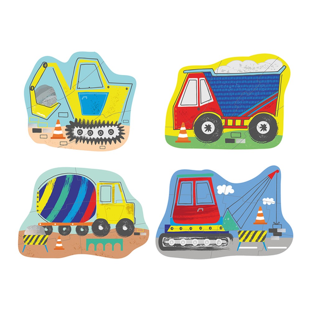 Puzzle dla początkujących Na Budowie Floss & Rock – 4 w 1, w tubie – zdjęcie 2