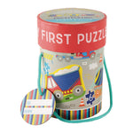 Puzzle dla początkujących Na Budowie Floss & Rock – 4 w 1, w tubie