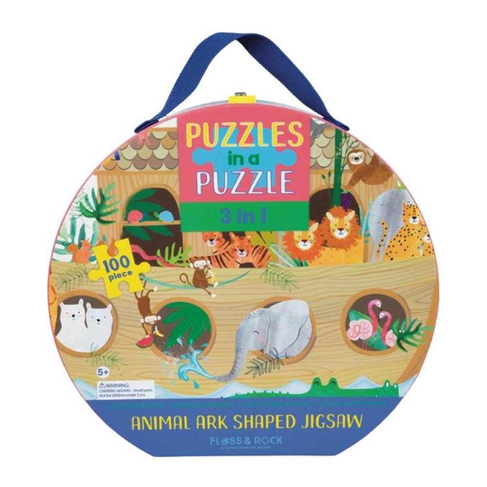 Puzzle Dżungla Floss & Rock – 100 elementów z arką