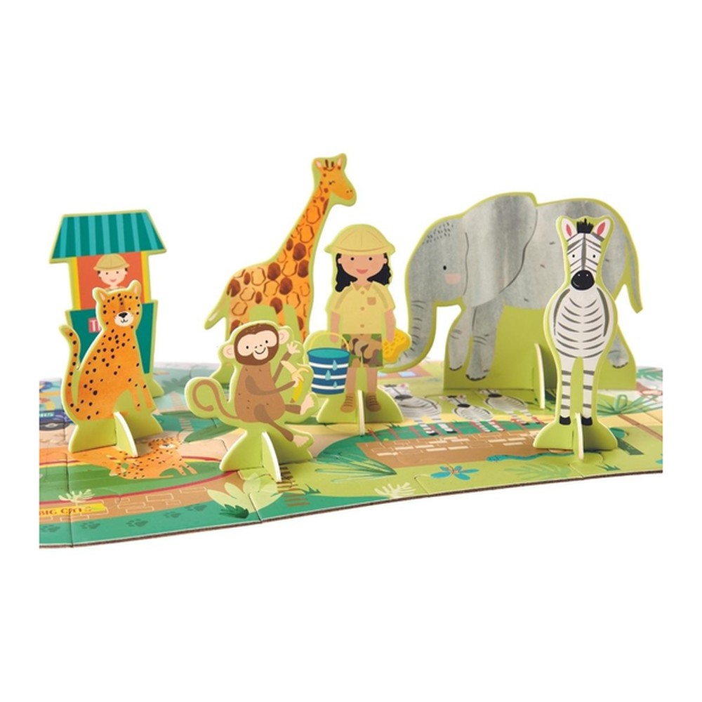 Puzzle Dżungla Floss & Rock – 60 elementów z 16 figurkami – zdjęcie 2