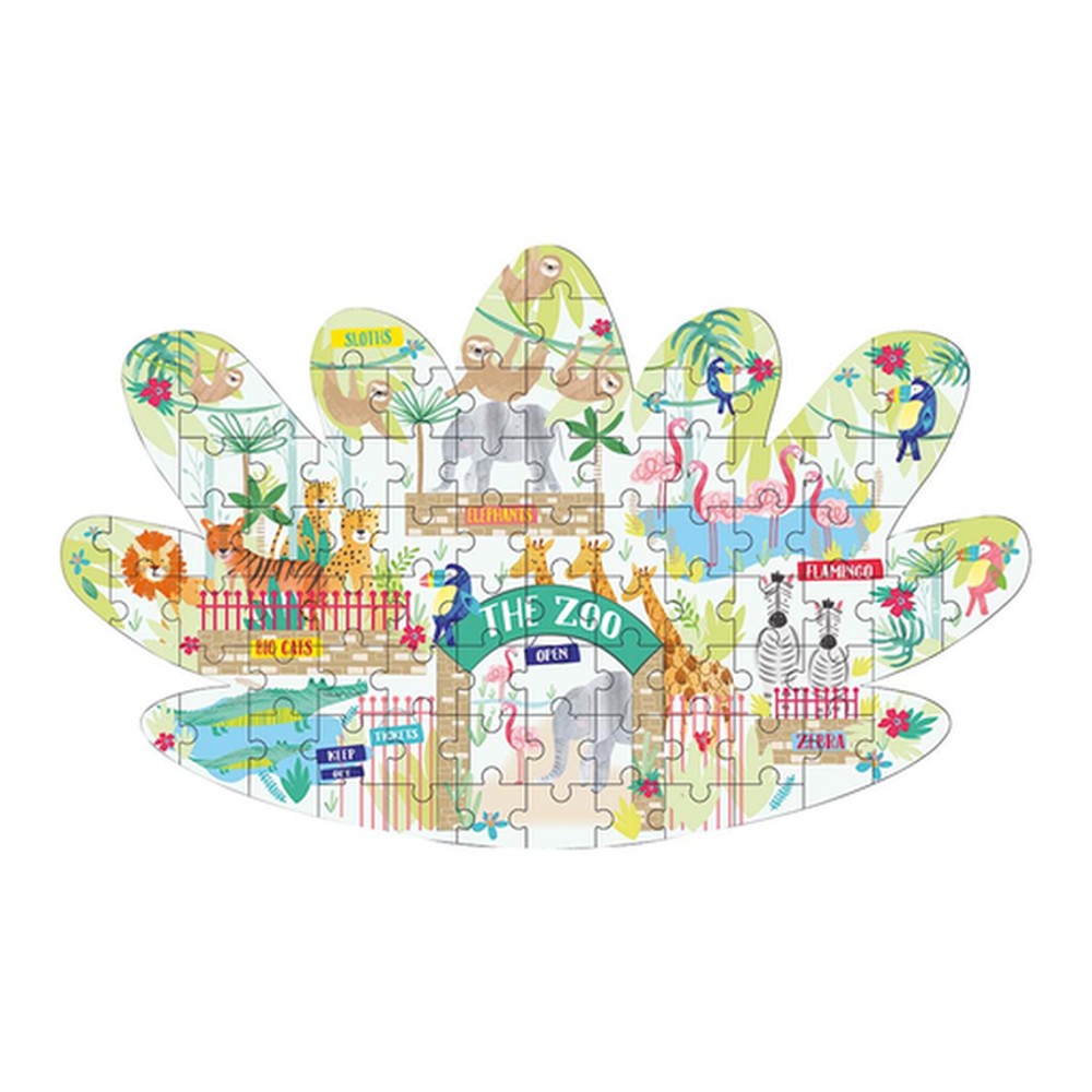Puzzle Dżungla Floss & Rock – w kształcie palmowego liścia, 80 elementów – zdjęcie 2